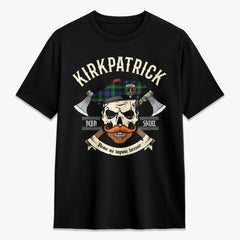 Kirkpatrick Tartan Crest 2D T-shirt - Alba Skull Style