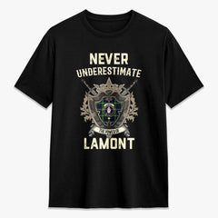 Lamont Modern Tartan Crest 2D T-shirt - Never Underestimate Style