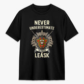 Leask Tartan Crest 2D T-shirt - Never Underestimate Style
