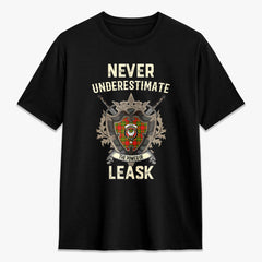 Leask Tartan Crest 2D T-shirt - Never Underestimate Style
