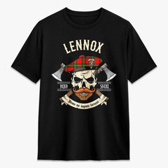 Lennox Tartan Crest 2D T-shirt - Alba Skull Style