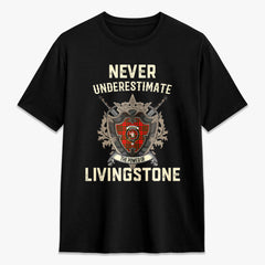 Livingstone Tartan Crest 2D T-shirt - Never Underestimate Style