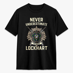 Lockhart Modern Tartan Crest 2D T-shirt - Never Underestimate Style