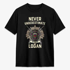 Logan Modern Tartan Crest 2D T-shirt - Never Underestimate Style
