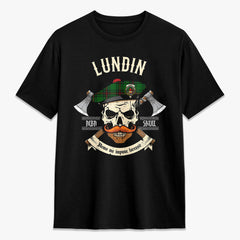 Lundin Tartan Crest 2D T-shirt - Alba Skull Style