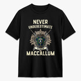 MacCallum Modern Tartan Crest 2D T-shirt - Never Underestimate Style