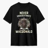 MacDonald Modern Tartan Crest 2D T-shirt - Never Underestimate Style