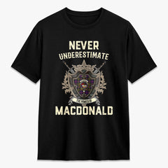 MacDonald Modern Tartan Crest 2D T-shirt - Never Underestimate Style