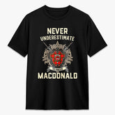 MacDonald of Sleat Tartan Crest 2D T-shirt - Never Underestimate Style