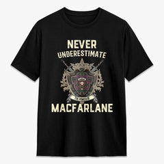 MacFarlane Hunting Modern Tartan Crest 2D T-shirt - Never Underestimate Style