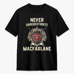 MacFarlane Modern Tartan Crest 2D T-shirt - Never Underestimate Style