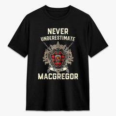 MacGregor Rob Roy Modern Tartan Crest 2D T-shirt - Never Underestimate Style