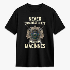 MacInnes Modern Tartan Crest 2D T-shirt - Never Underestimate Style