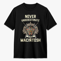 MacIntosh Ancient Tartan Crest 2D T-shirt - Never Underestimate Style