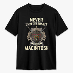 MacIntosh Hunting Modern Tartan Crest 2D T-shirt - Never Underestimate Style