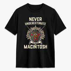 MacIntosh Modern Tartan Crest 2D T-shirt - Never Underestimate Style