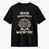 MacIntyre Ancient Tartan Crest 2D T-shirt - Never Underestimate Style