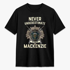 MacKenzie Modern Tartan Crest 2D T-shirt - Never Underestimate Style