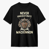 MacKinnon Ancient Tartan Crest 2D T-shirt - Never Underestimate Style