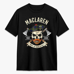 MacLaren Modern Tartan Crest 2D T-shirt - Alba Skull Style