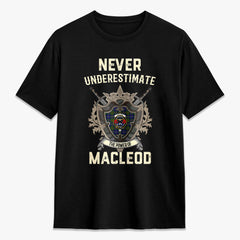 MacLeod of Harris Modern Tartan Crest 2D T-shirt - Never Underestimate Style