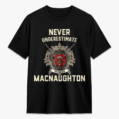 MacNaughton Modern Tartan Crest 2D T-shirt - Never Underestimate Style