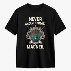 MacNeil of Colonsay Ancient Tartan Crest 2D T-shirt - Never Underestimate Style
