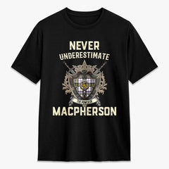 MacPherson Dress Modern Tartan Crest 2D T-shirt - Never Underestimate Style