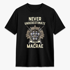 MacRae Dress Modern Tartan Crest 2D T-shirt - Never Underestimate Style