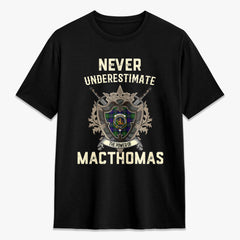 MacThomas Modern Tartan Crest 2D T-shirt - Never Underestimate Style