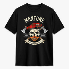 Maxtone Tartan Crest 2D T-shirt - Alba Skull Style