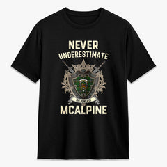 McAlpine Modern Tartan Crest 2D T-shirt - Never Underestimate Style