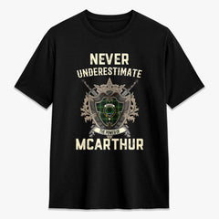 McArthur Modern Tartan Crest 2D T-shirt - Never Underestimate Style