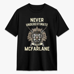 McFarlane Black - White Tartan Crest 2D T-shirt - Never Underestimate Style