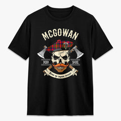 McGowan Tartan Crest 2D T-shirt - Alba Skull Style