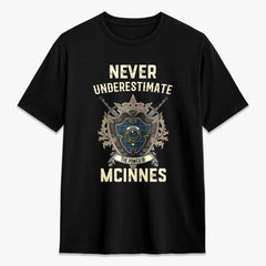 McInnes Modern Tartan Crest 2D T-shirt - Never Underestimate Style