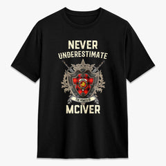 McIver Modern Tartan Crest 2D T-shirt - Never Underestimate Style