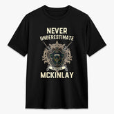 McKinlay Modern Tartan Crest 2D T-shirt - Never Underestimate Style