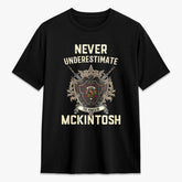 McKintosh Hunting Modern Tartan Crest 2D T-shirt - Never Underestimate Style
