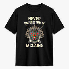 McLaine of Loch Buie Tartan Crest 2D T-shirt - Never Underestimate Style