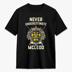 McLeod of Lewis Modern Tartan Crest 2D T-shirt - Never Underestimate Style