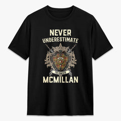 McMillan Old Weathered Tartan Crest 2D T-shirt - Never Underestimate Style