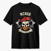 McNab Modern Tartan Crest 2D T-shirt - Alba Skull Style