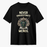 McNeil of Colonsay Modern Tartan Crest 2D T-shirt - Never Underestimate Style