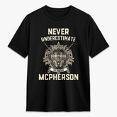 McPherson Dress Ancient Tartan Crest 2D T-shirt - Never Underestimate Style