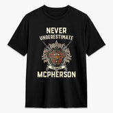 McPherson Weathered Tartan Crest 2D T-shirt - Never Underestimate Style