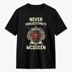 McQueen Modern Tartan Crest 2D T-shirt - Never Underestimate Style