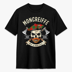 Moncreiffe (or Moncreiff) Tartan Crest 2D T-shirt - Alba Skull Style