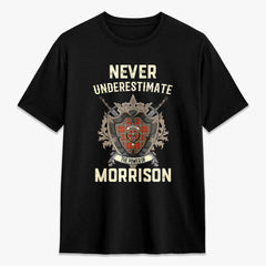 Morrison Red Ancient Tartan Crest 2D T-shirt - Never Underestimate Style