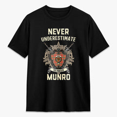 Munro Ancient Tartan Crest 2D T-shirt - Never Underestimate Style